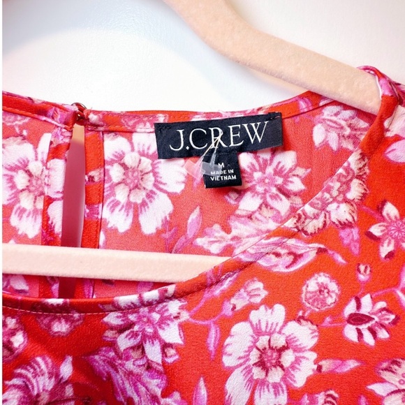 J. Crew Red and Pink Floral Top - Picture 3 of 4